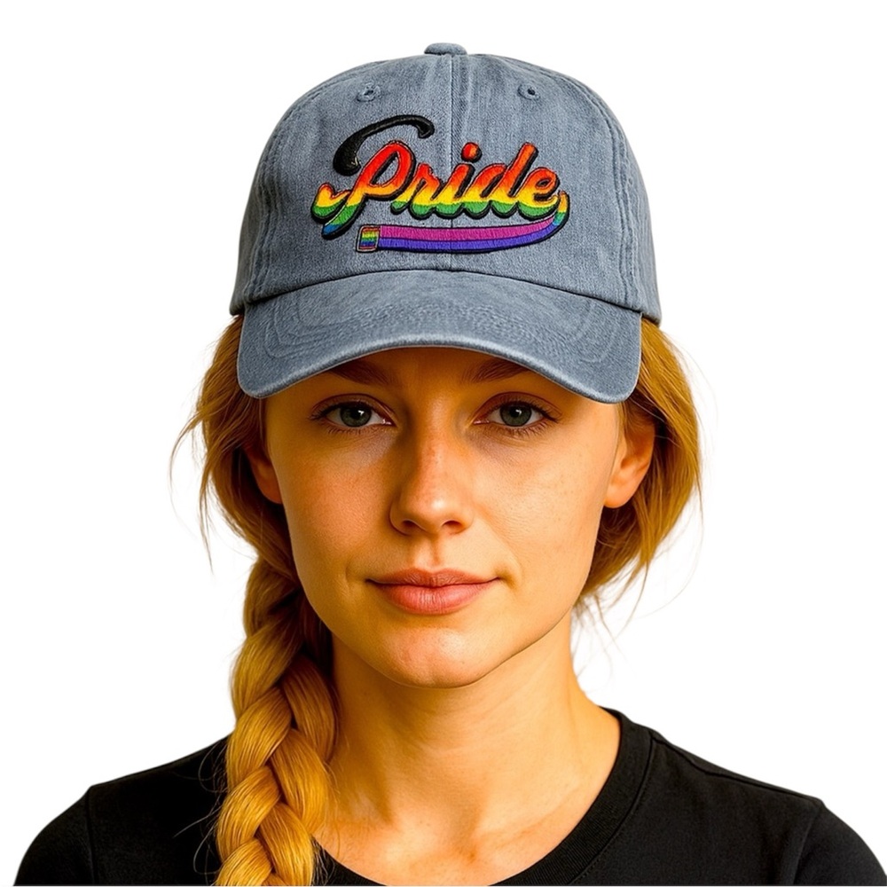 Pride Ball Cap Denim Hat Equality Gift Set New